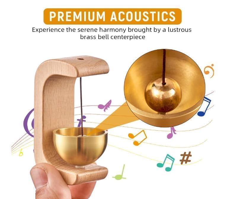 Premium Wooden Brass Bell Chime