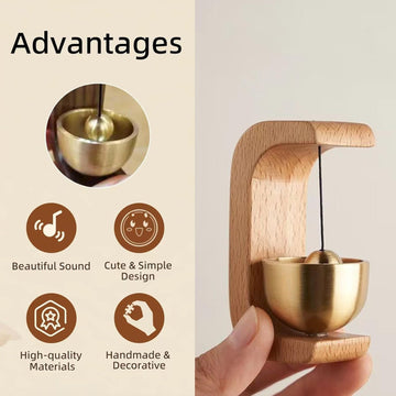Premium Wooden Brass Bell Chime