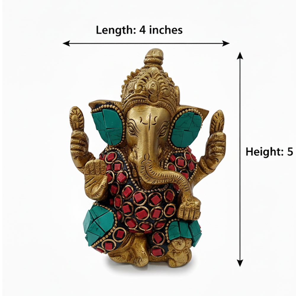 Brass Lord's Ganesh Idol | Ganesh ji Murti for Home, Office and Pooja Room